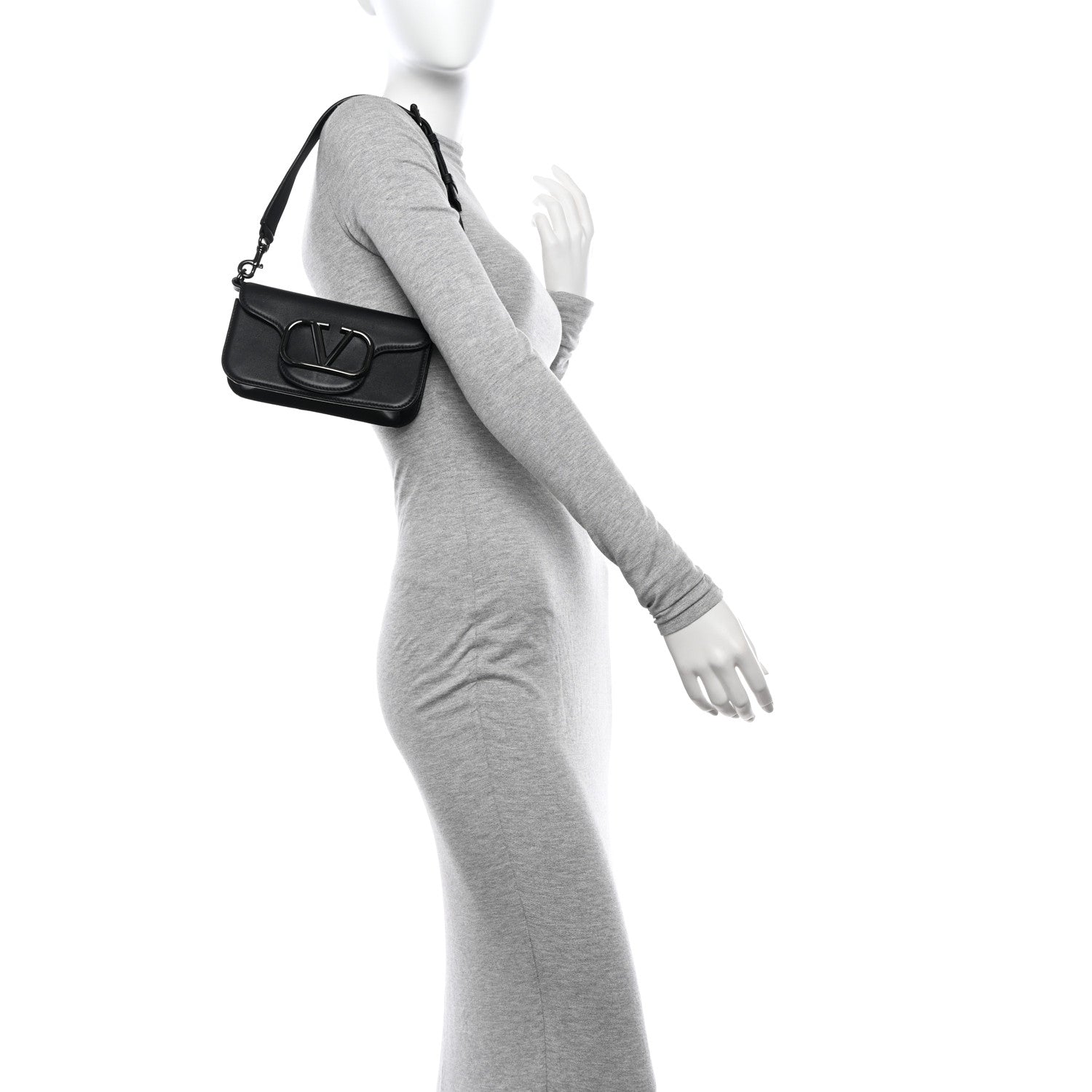 Valentino Garavani Calfskin Monochrome Vlogo Mini Loco Shoulder Bag Black 2 of 15