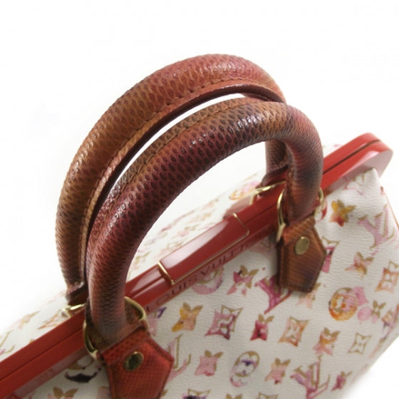 Louis Vuitton Watercolor Aquarelle Frame Speedy White 5 of 8