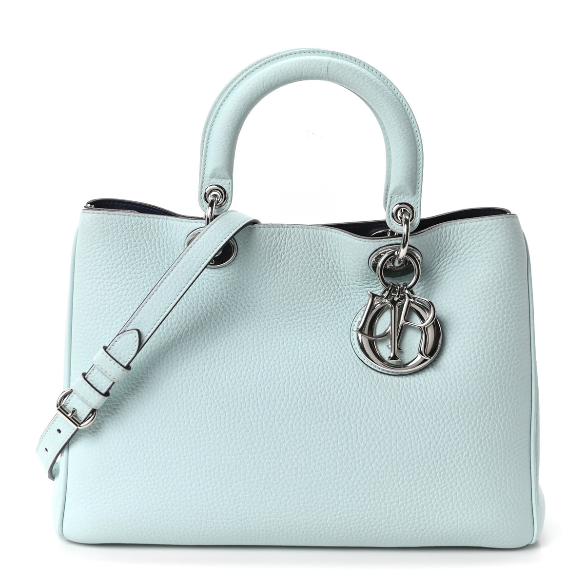 Bullcalf Medium Diorissimo Tote Light Blue