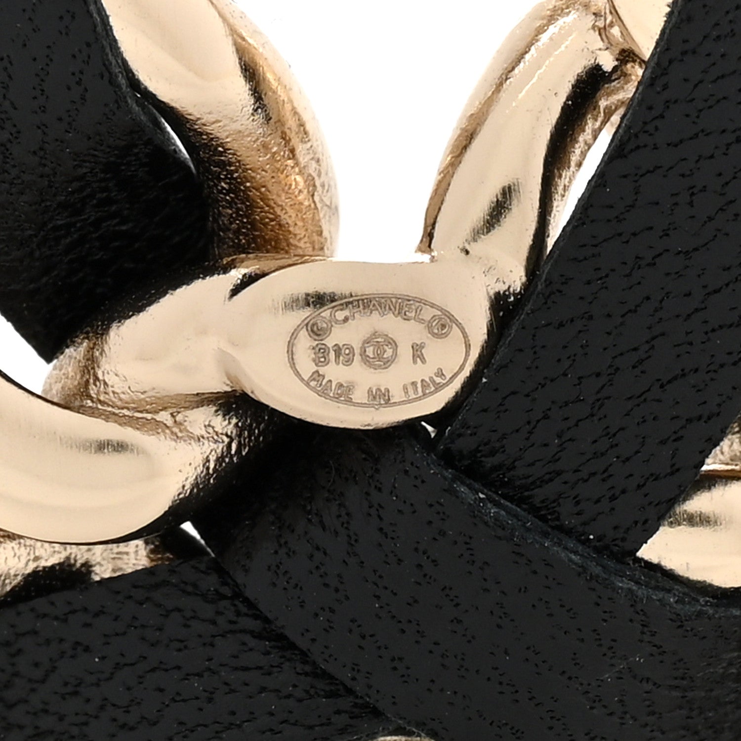 Chanel Lambskin Pearl Chain CC Brooch Gold Black 4 of 4