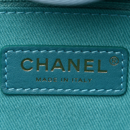 Chanel Mixed Fibers Striped Medium Deauville Tote Blue 6 of 10