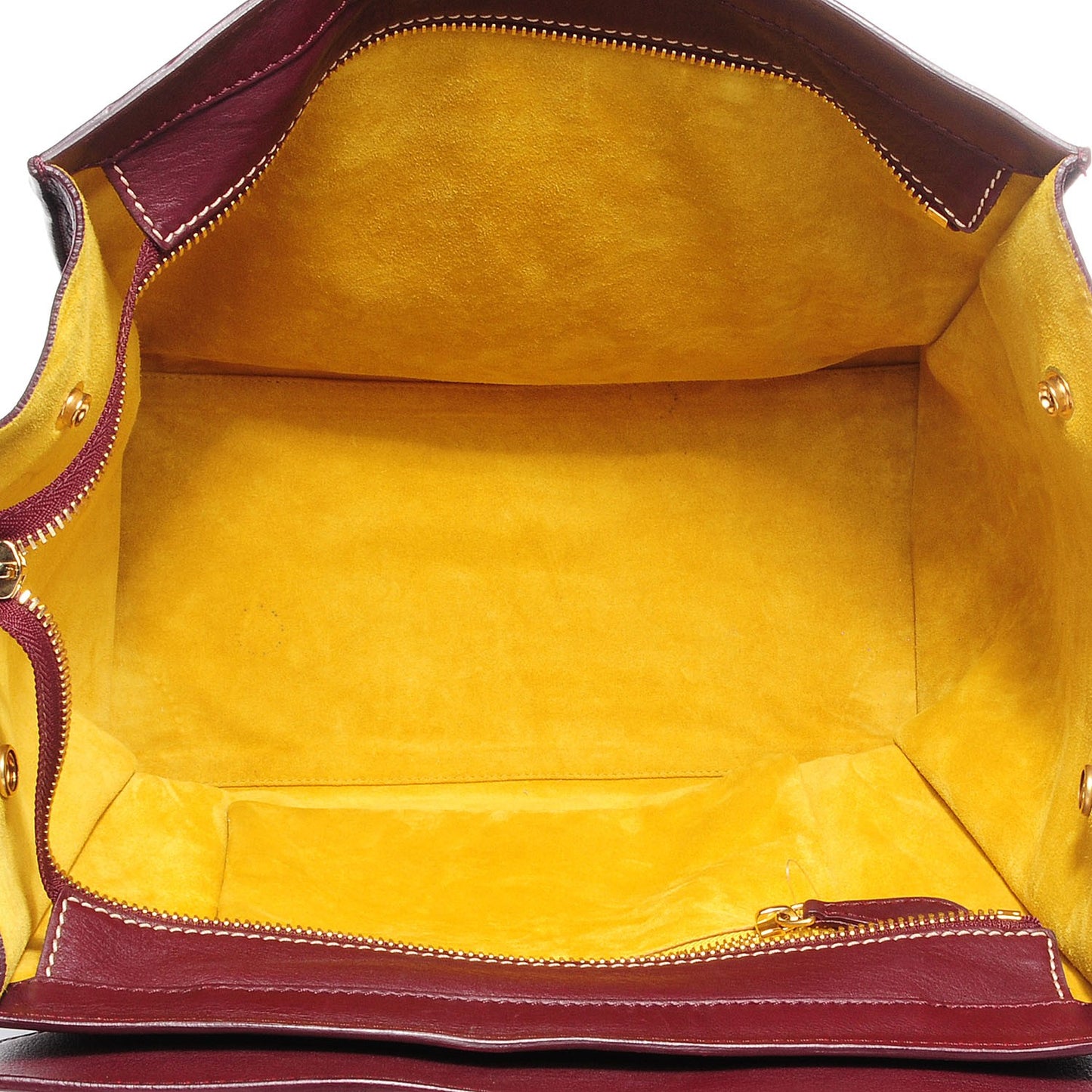 Smooth Calfskin Mini Envelope Luggage Wine