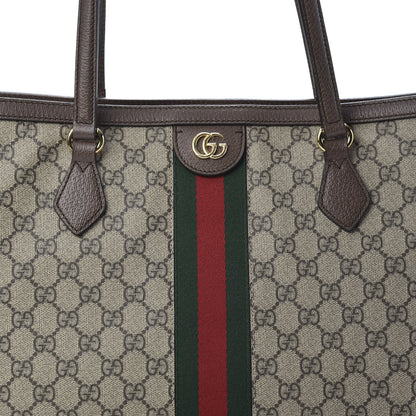 Gucci GG Supreme Monogram Medium Ophidia Shopping Tote Brown 8 of 10