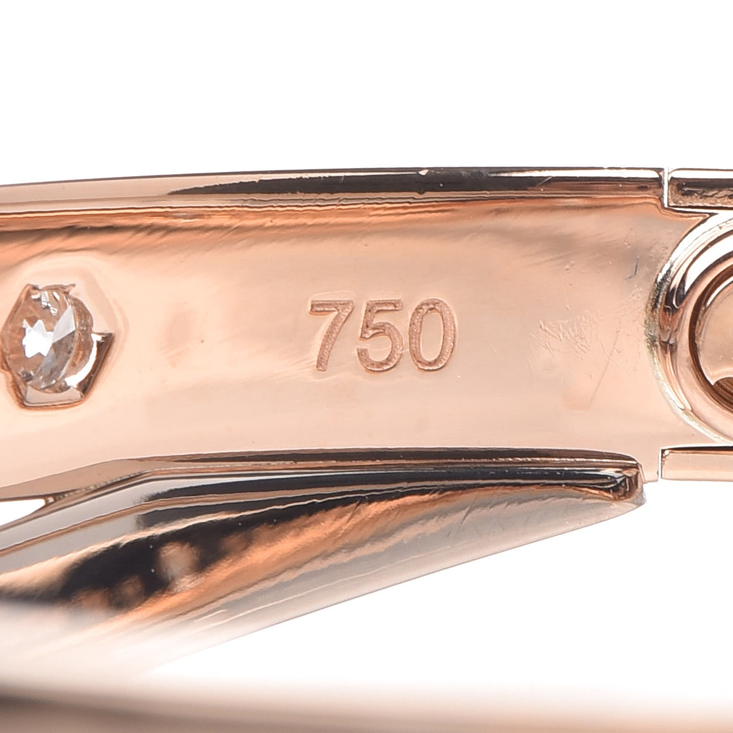 18K Pink White Gold Diamond Double LOVE Paved Bracelet 17
