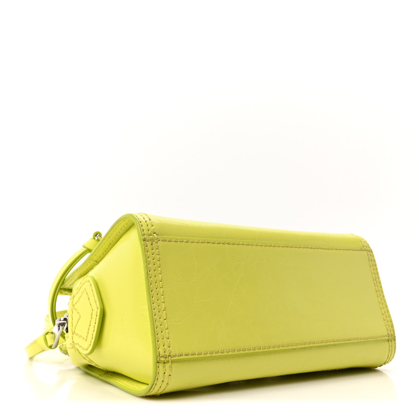 Textured Calfskin Mini Cruiser Convertible Satchel Limoncello