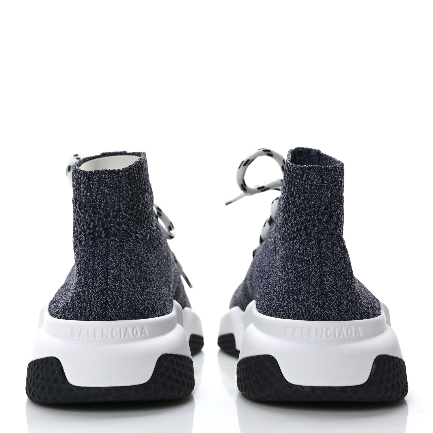 Balenciaga Chine Knit Bi-Color Sole Womens Speed Lace Up Sneakers 37 5 of 8