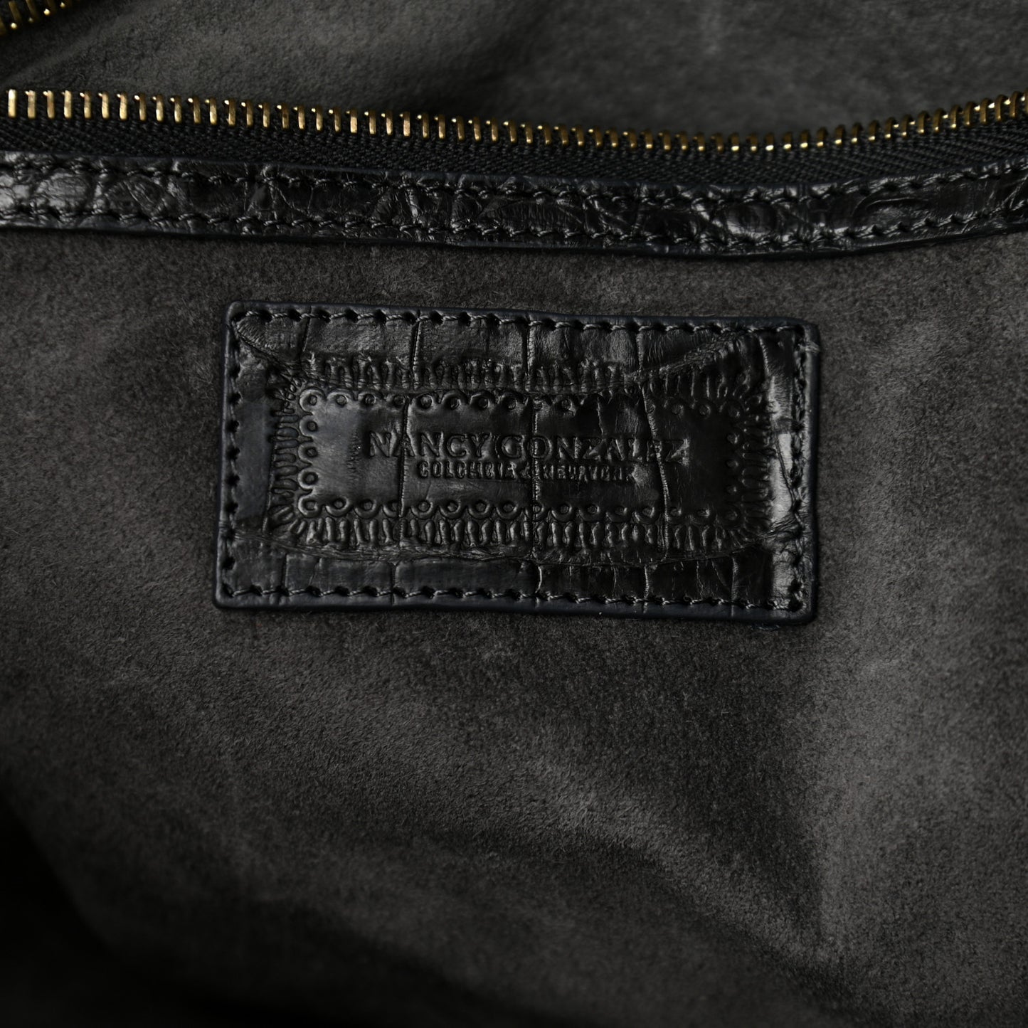 Crocodile Hobo Black