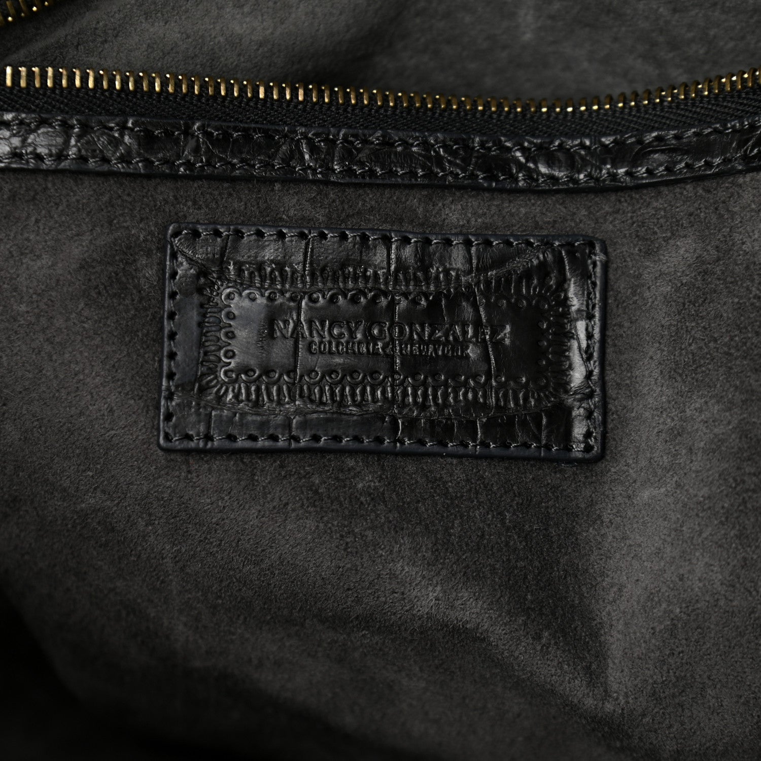 Nancy Gonzalez Crocodile Hobo Black 5 of 9