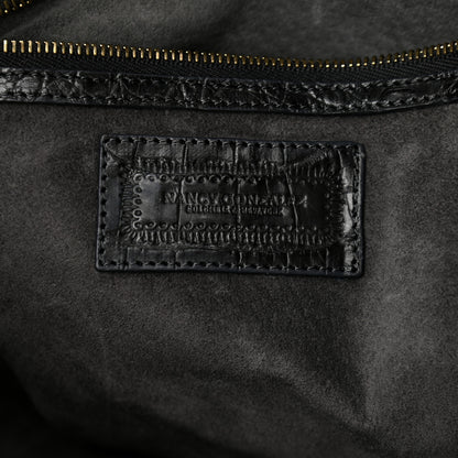 Nancy Gonzalez Crocodile Hobo Black 5 of 9
