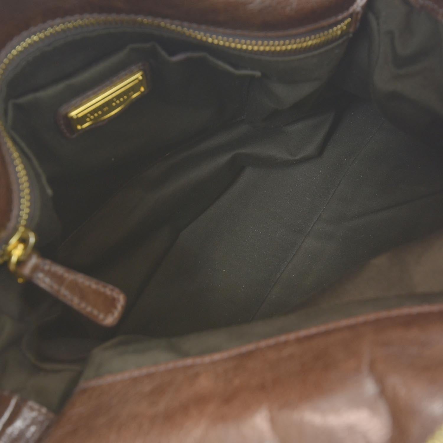 Miu Miu Leather Vitello Lux Bow Bag Brown 9 of 9