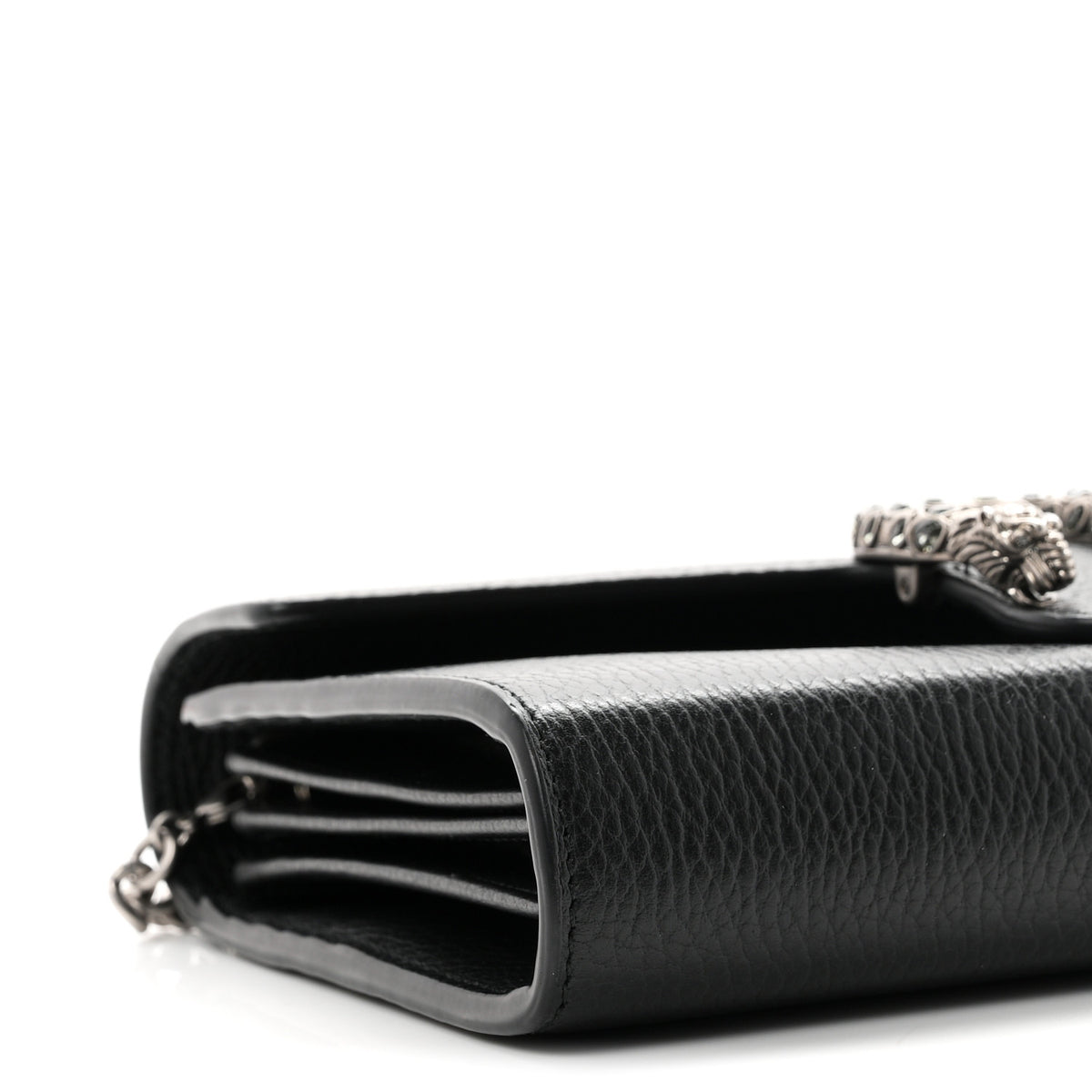 Gucci Calfskin Mini Dionysus Chain Wallet Black 9 of 11
