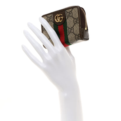 Gucci GG Supreme Monogram Web Ophidia Playing Card Case Beige New Acero 2 of 8