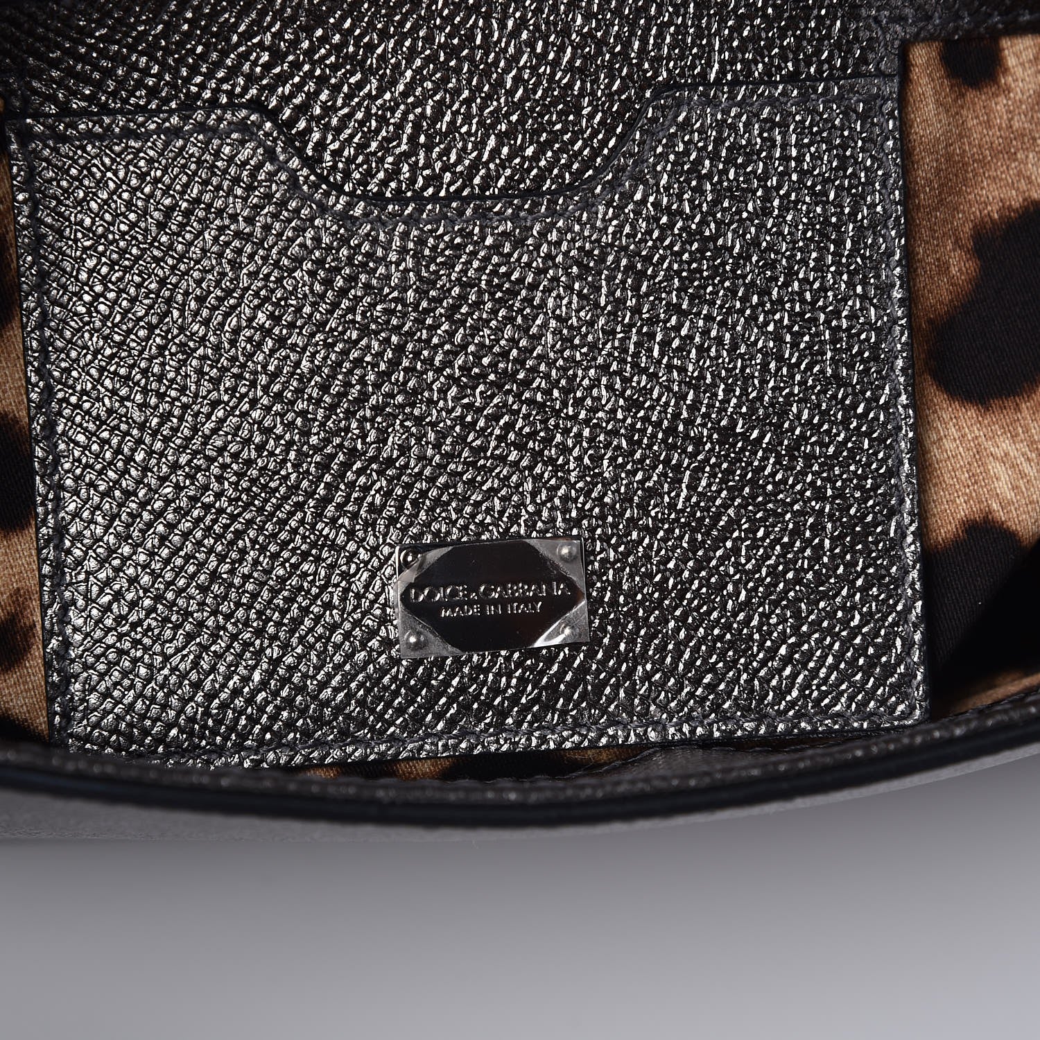 Dolce & Gabbana Metallic Dauphine Medium Miss Sicily Satchel Gunmetal 6 of 7