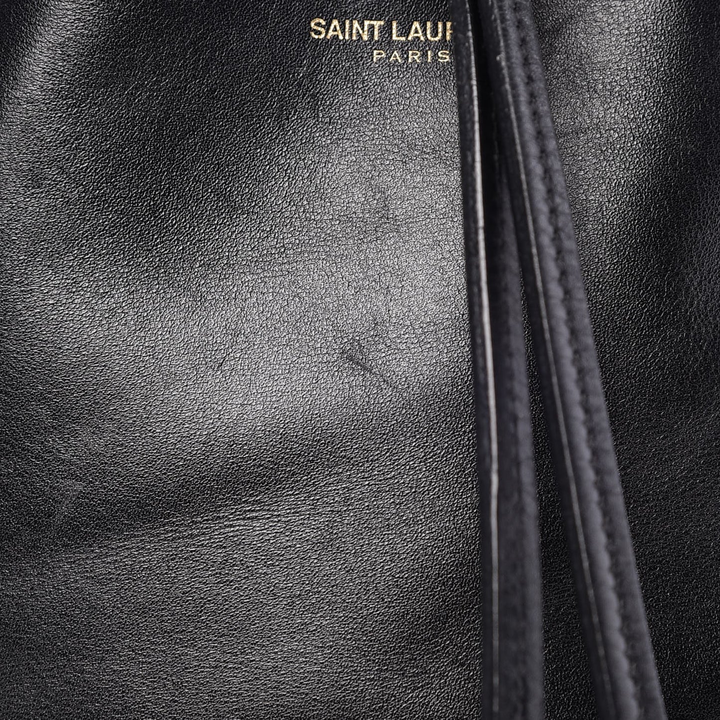 Calfskin Small Emmanuelle Bucket Bag Black