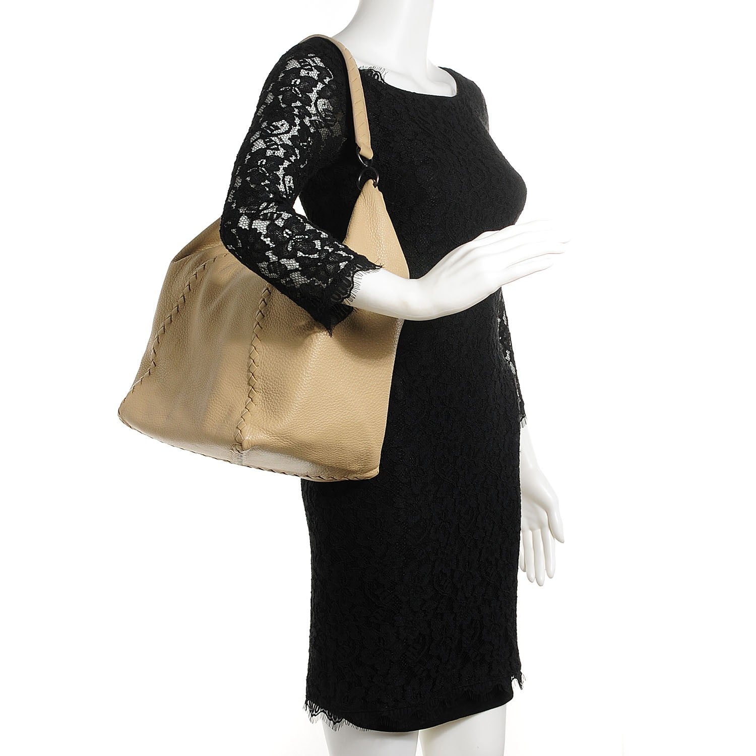 Bottega Veneta Washed Cervo Deerskin Large Hobo Ciel 2 of 9