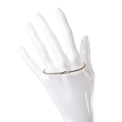 David Yurman 18K Yellow Gold Diamond 2.6mm Cable Collectibles Buckle Bracelet 2 of 4