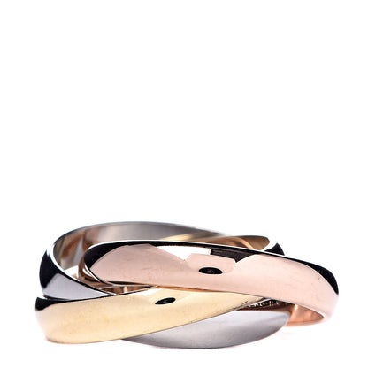 Cartier 18K Pink Yellow White Gold Classic Trinity Ring 48 4.5 3 of 4