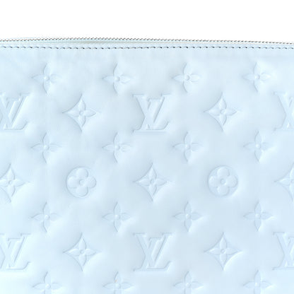 Louis Vuitton Lambskin Embossed Monogram Coussin PM Ice Blue 7 of 9