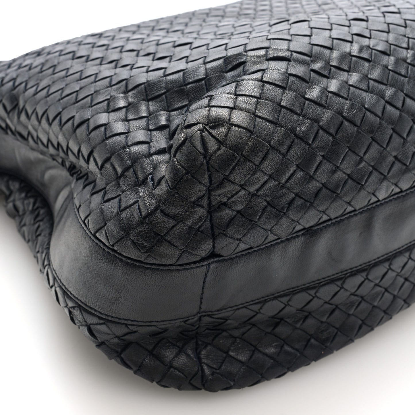 Nappa Intrecciato Hobo Navy
