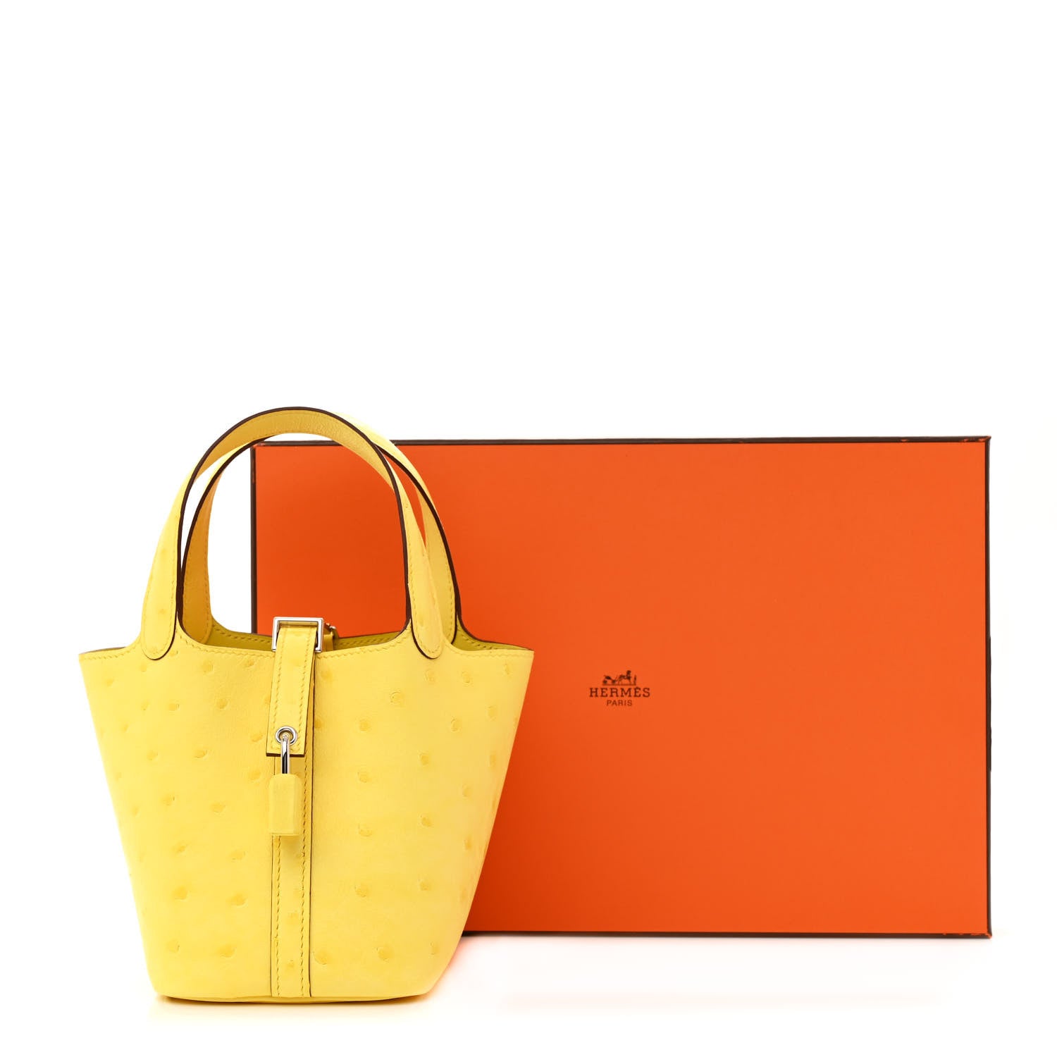 Hermes Ostrich Micro Picotin Lock Jaune Citron 1595258 – FASHIONPHILE