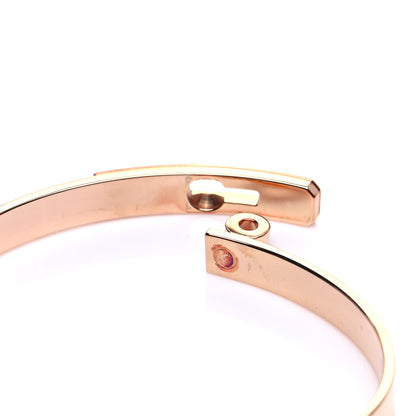 Hermes 18K Rose Gold Diamond PM Kelly Pave Bracelet SH 6 of 7
