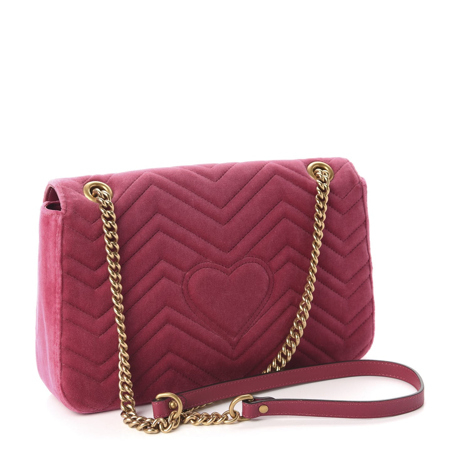 Velvet Matelasse Blind for Love Embroidered Medium GG Marmont Shoulder Bag Light Raspberry Rose Multicolor