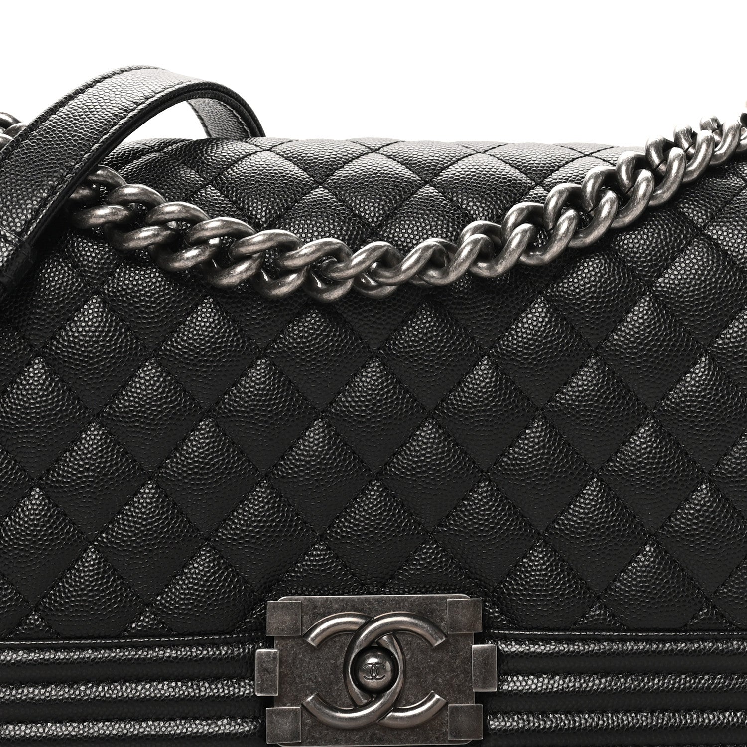 Chanel Caviar Quilted Medium Boy Flap Black 8 of 10