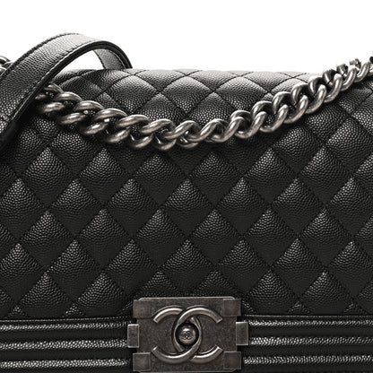 Chanel Caviar Quilted Medium Boy Flap Black 8 of 10