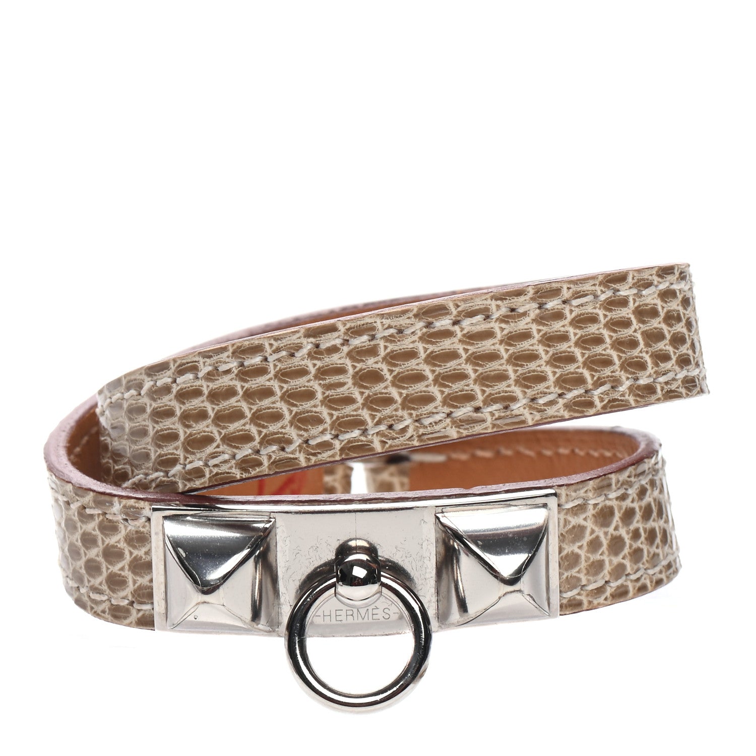 Hermes Lizard Rivale Double Tour Bracelet XS Ombre 1 of 5