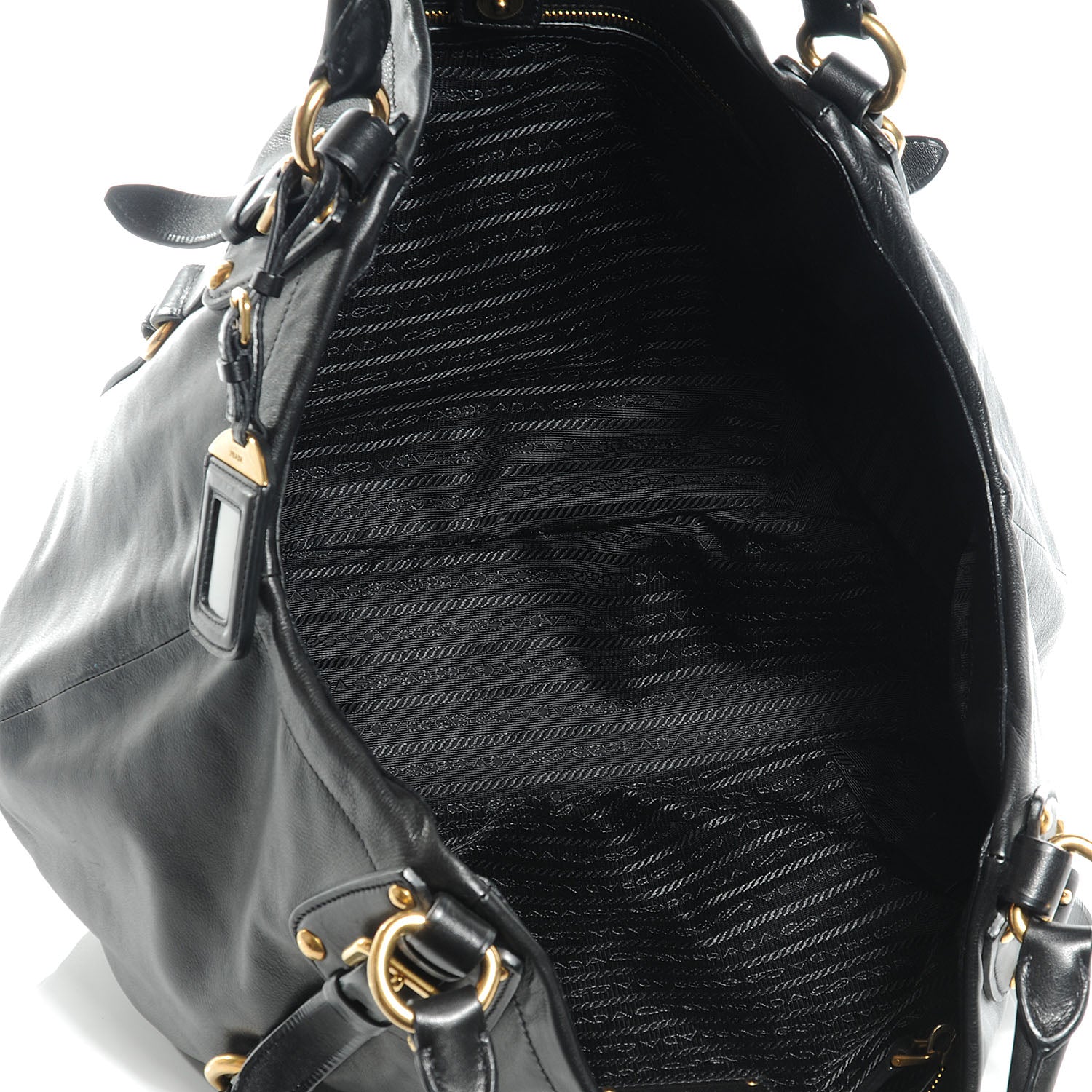 Prada Soft Calf Tote Nero Black 6 of 10