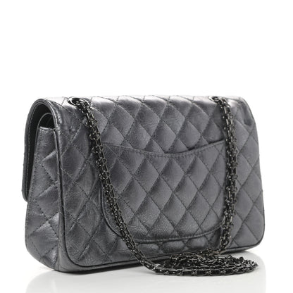 Chanel Metallic Aged Calfskin Quilted 2.55 Reissue 225 Flap Charcoal 3 of 13