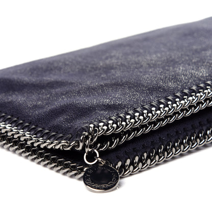 Stella McCartney Shaggy Deer Falabella Fold Over Clutch Navy Blue 9 of 12