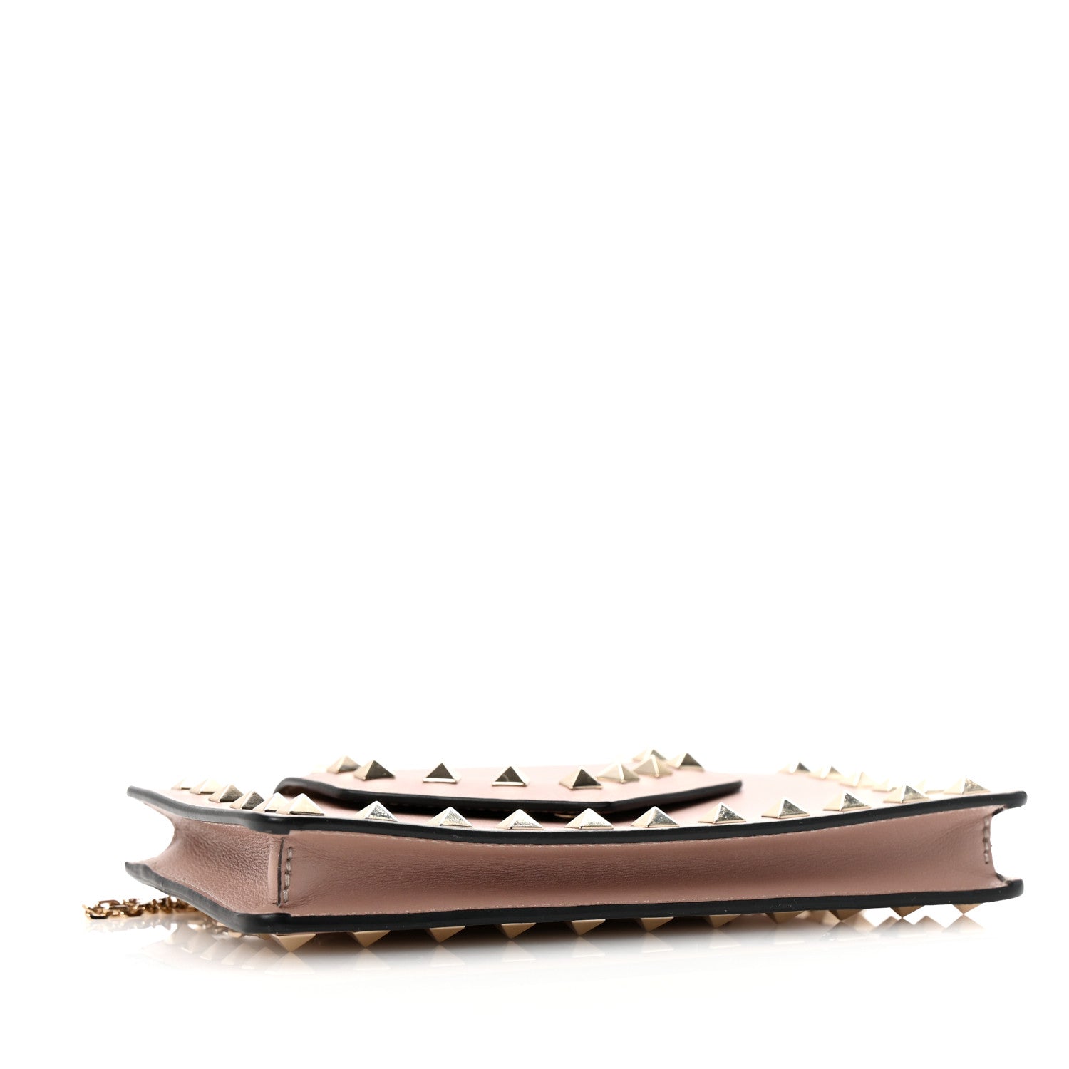 Valentino Garavani Calfskin Rockstud Phone Case With Chain Poudre 4 of 10