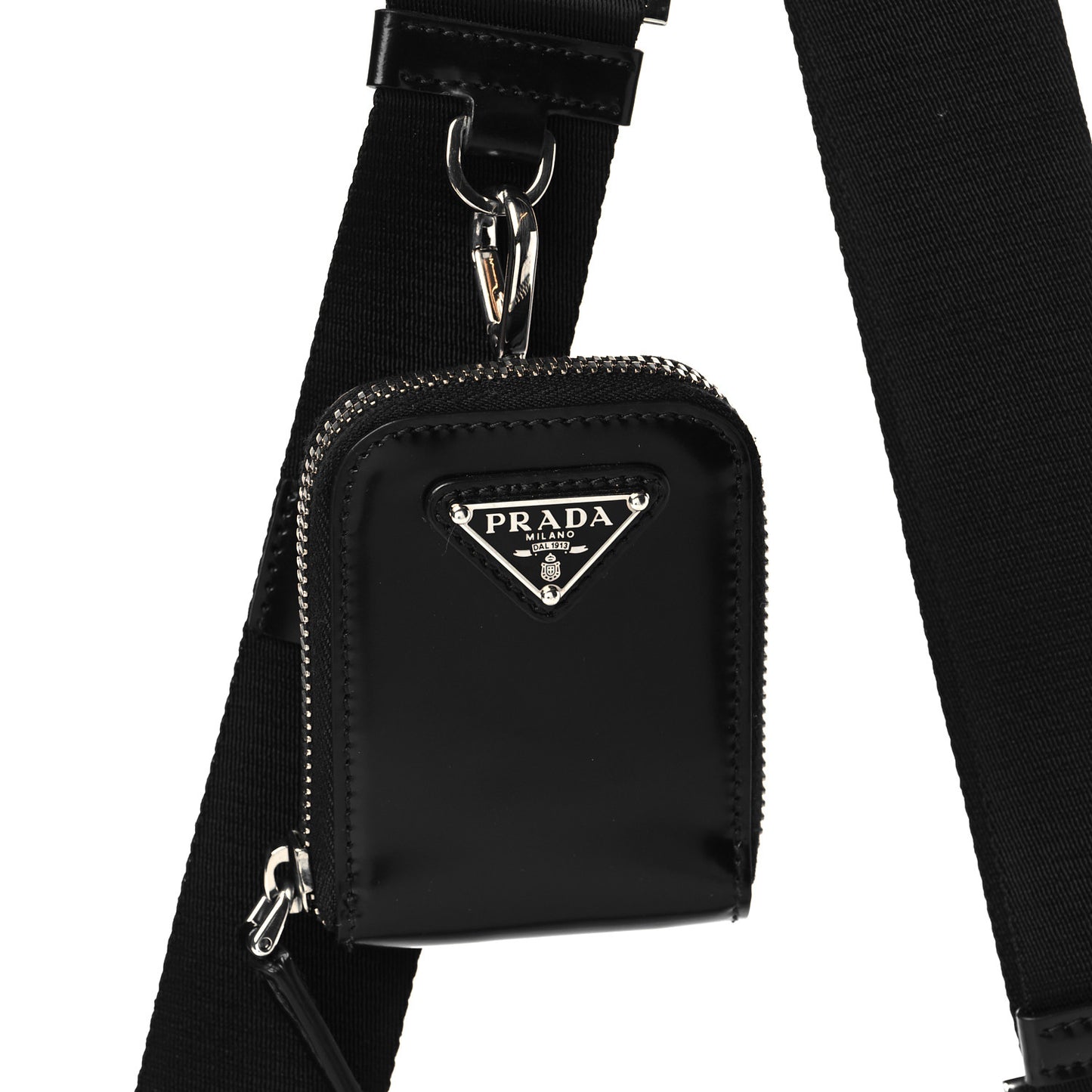 Spazzolato Pocket Pouch Shoulder Bag Black