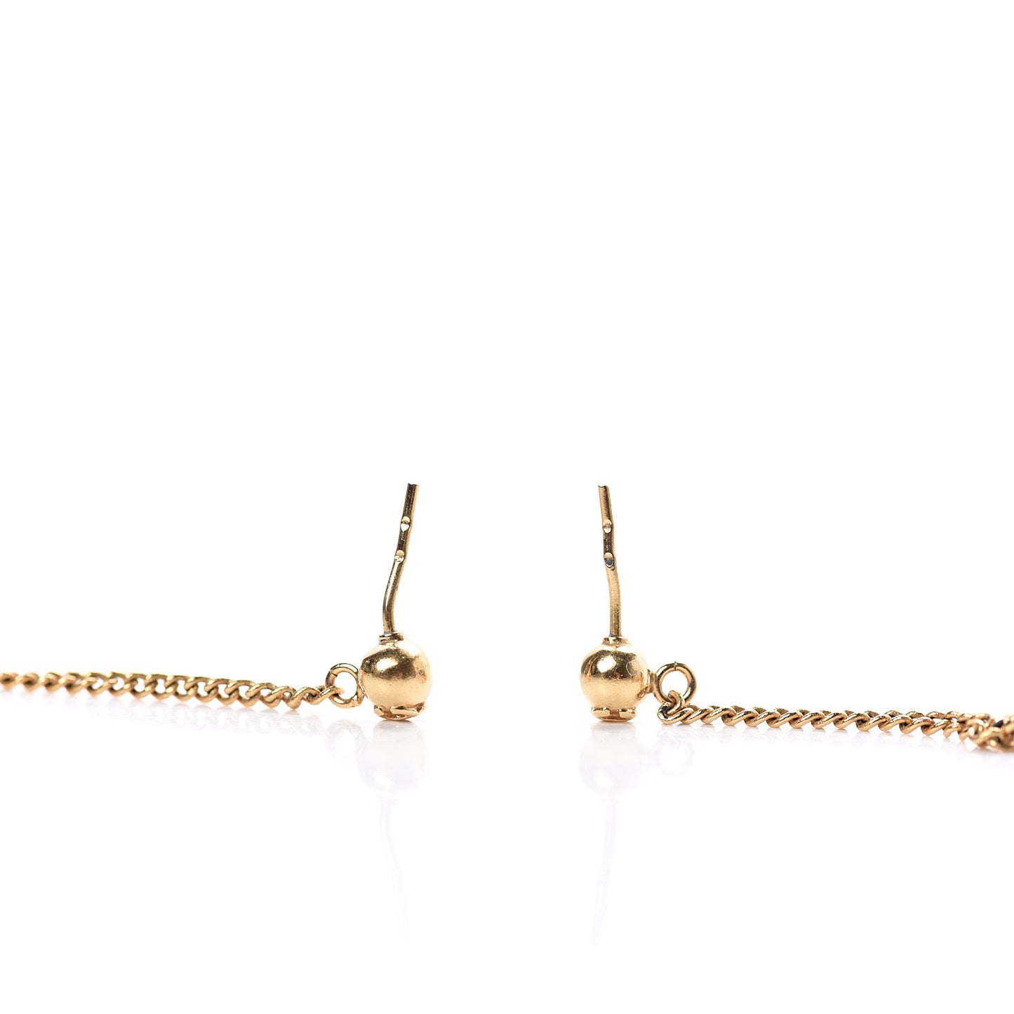 CC Drop Earrings Matte Gold