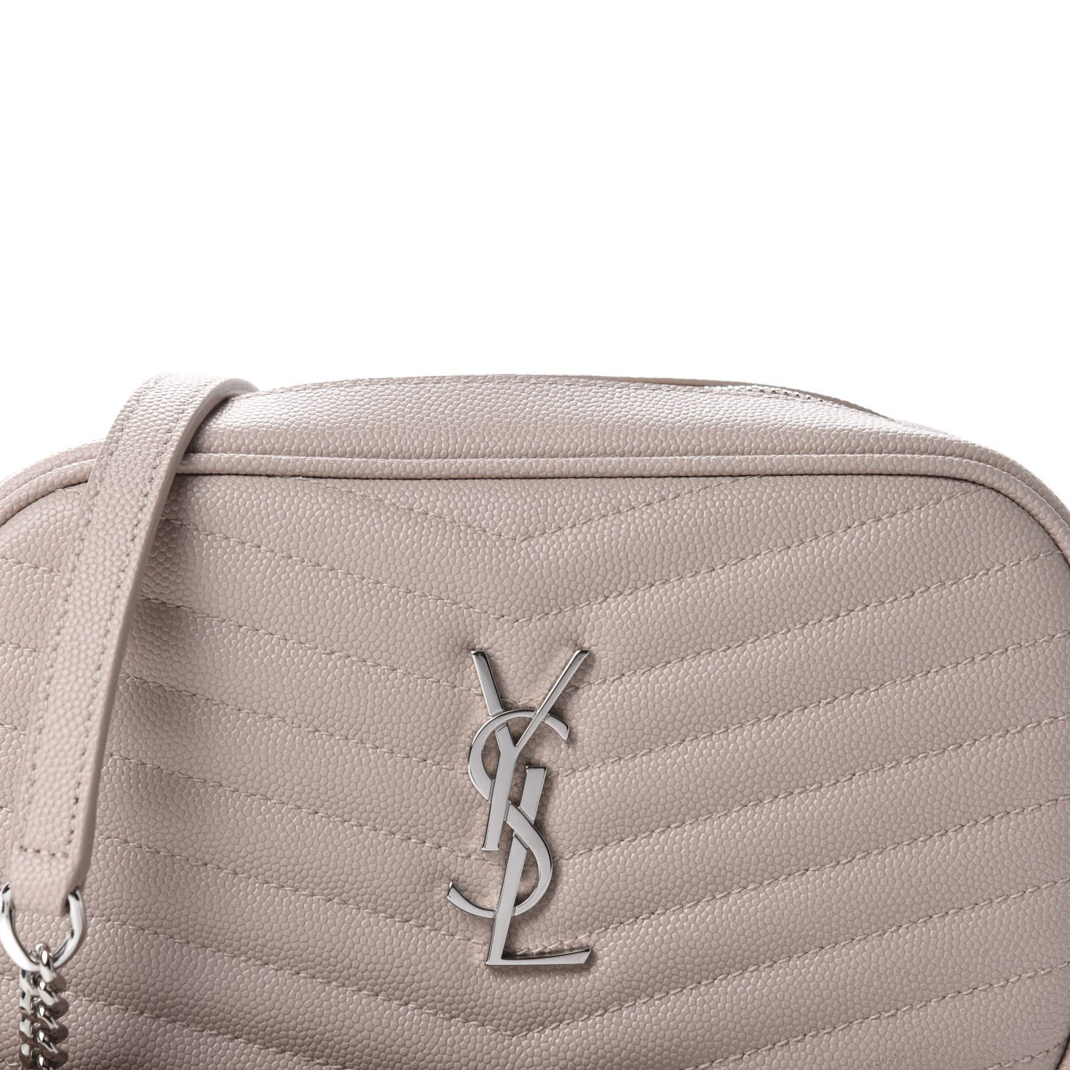 Saint Laurent Grain De Poudre Matelasse Monogram Mini Lou Camera Bag Marble Pink 10 of 11