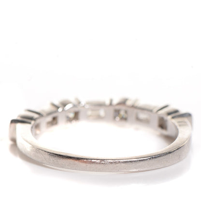 Tiffany Platinum Diamond Round and Baguette Band Ring 5 5 of 6