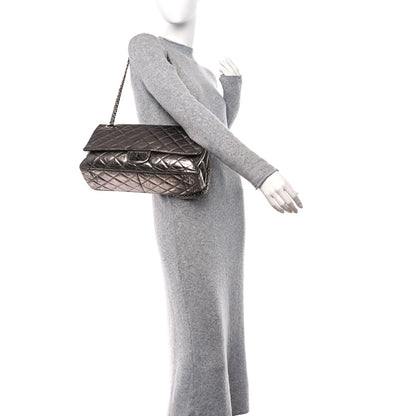 Chanel Metallic Aged Calfskin Quilted 2.55 Reissue 228 Flap Pewter 2 of 10