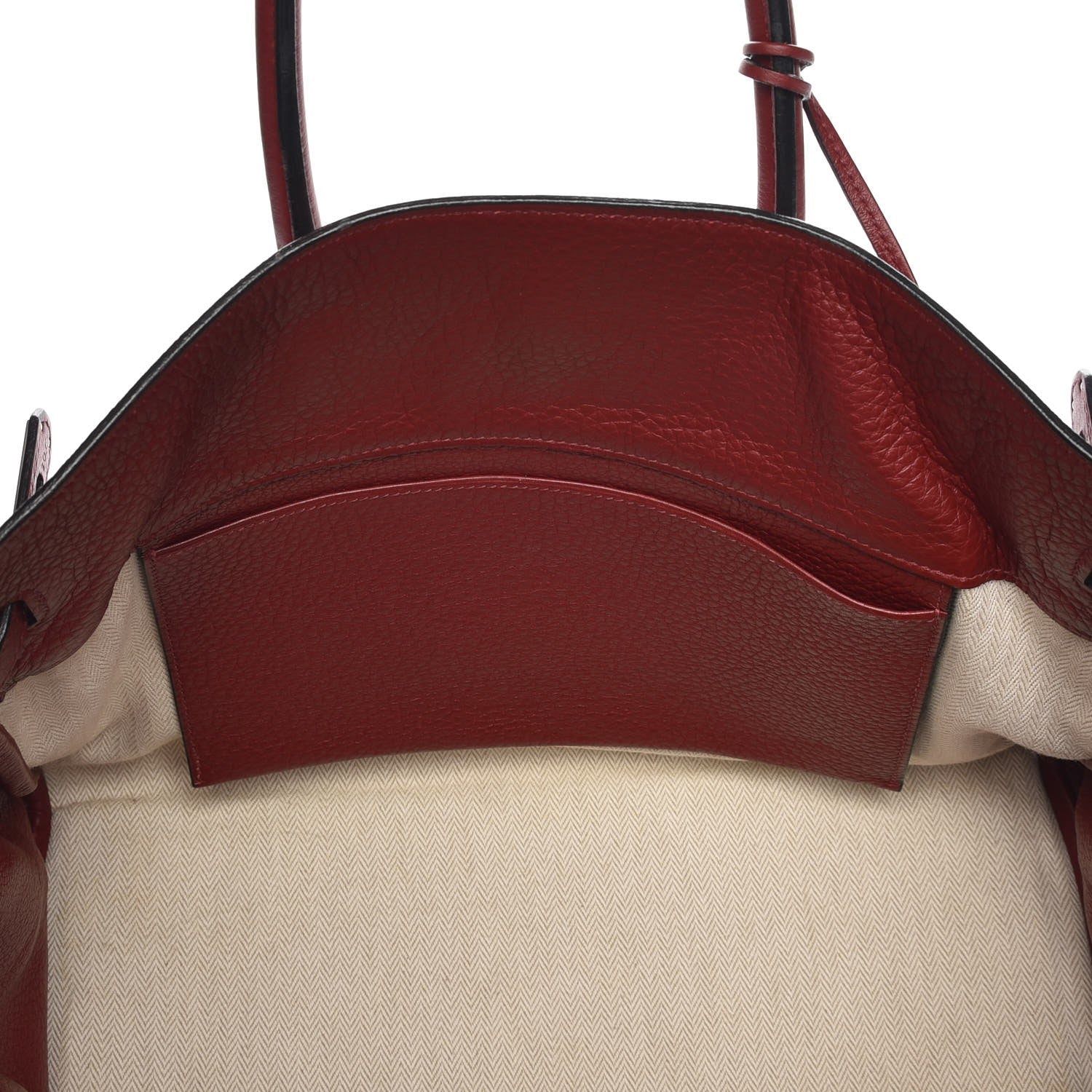 Hermes Taurillon Clemence Crinoline Birkin 35 Rouge H 9 of 25