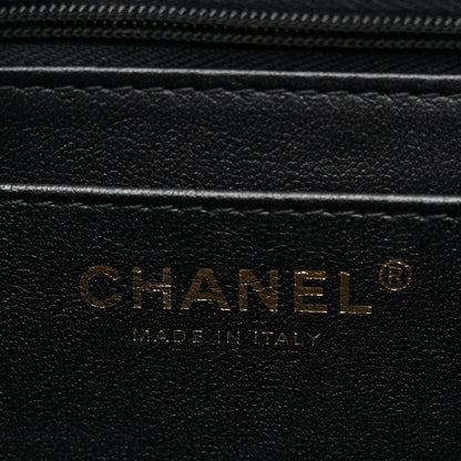 Chanel Lambskin Quilted Resin Graphic Frame Flap Bag Black White 6 of 11