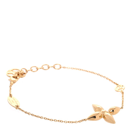 Louis Vuitton Metal Louisette Charm Bracelet Gold 1 of 5