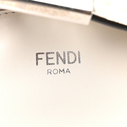 Fendi X SARAH COLEMAN Nappa FF Fish Eye Embossed Mini Peekaboo I SEE U Satchel White Ice 7 of 12