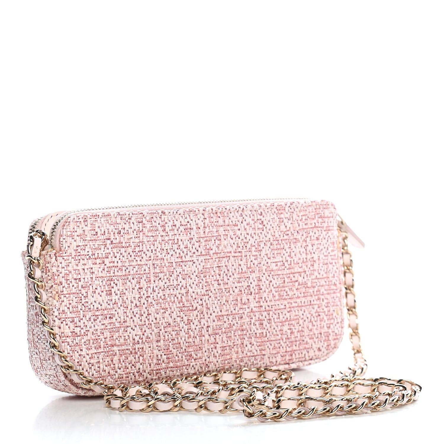 Chanel Canvas Small Deauville Clutch With Chain Pink 2 of 11