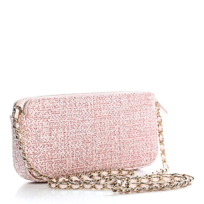 Chanel Canvas Small Deauville Clutch With Chain Pink 2 of 11