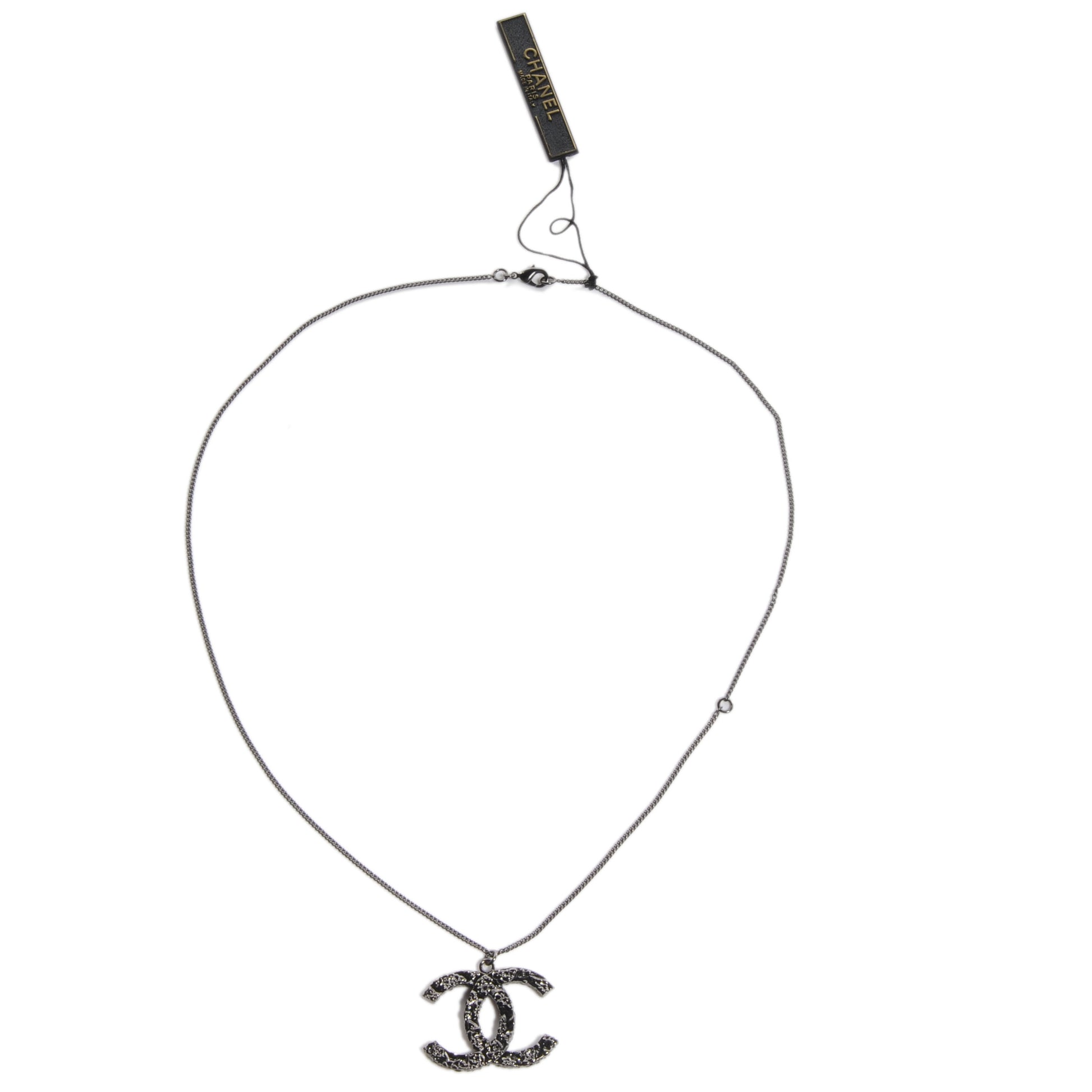Chanel Ruthenium Camellia CC Necklace 4 of 6