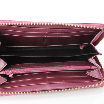 Gucci Metallic Soft Guccissima Heart Zip Around Wallet Fresia Rose 5 of 10
