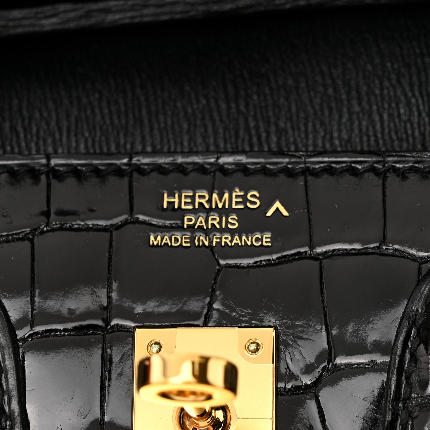 Hermes Shiny Porosus Crocodile Birkin 25 Black 7 of 11