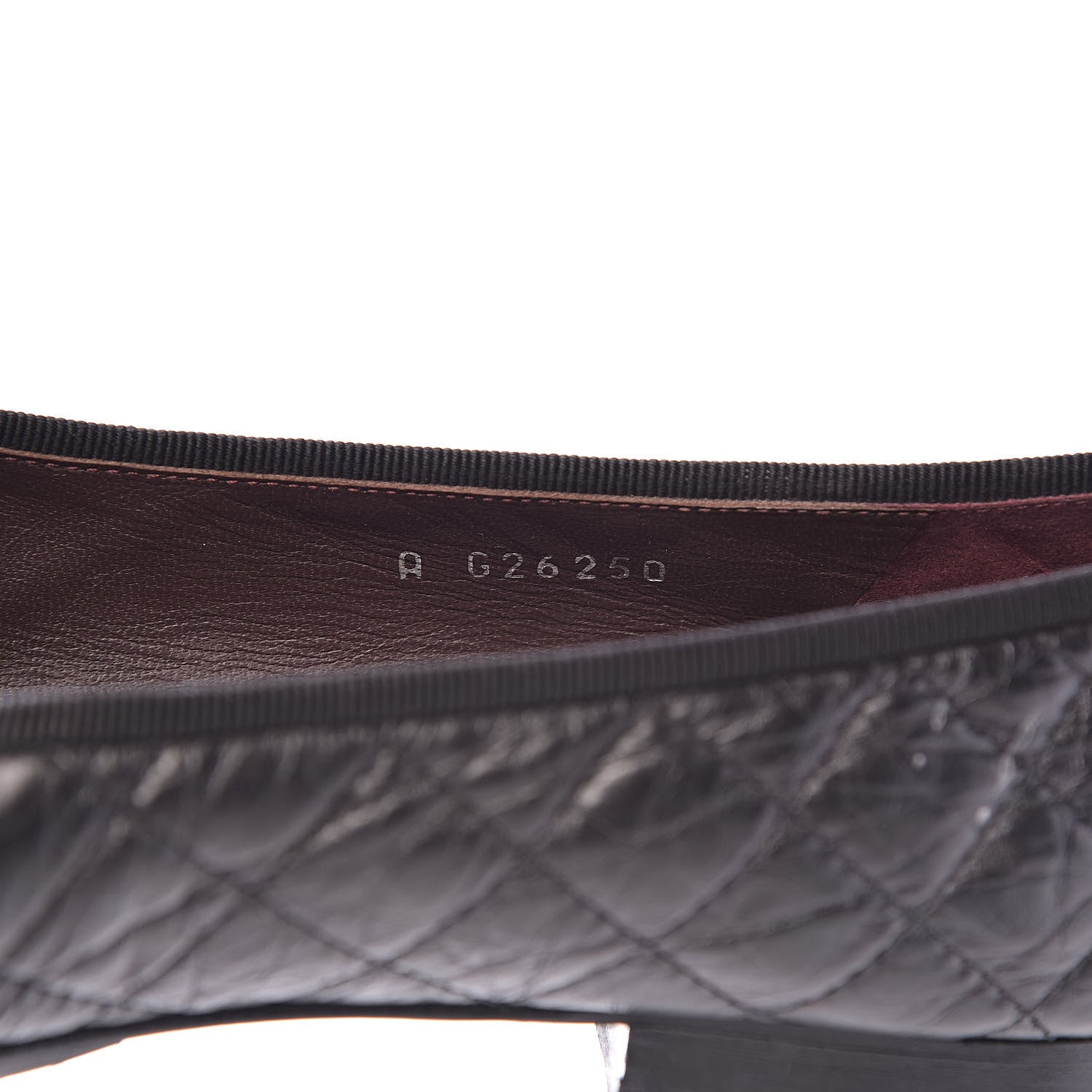 Chanel Aged Calfskin Quilted CC Cap Toe Ballerina Flats 37.5 Black 7 of 13