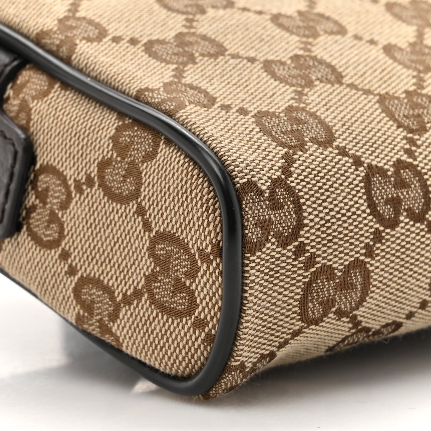 Monogram Dollar Calfskin Belt Bag Beige Ebony Testa di Moro Marrone Scuro