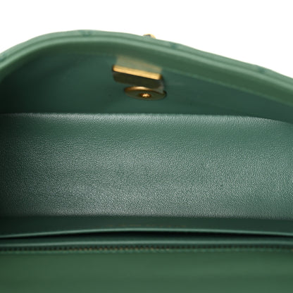 Chanel Lambskin Quilted Mini Rectangular Pearl Crush Flap Dark Green 5 of 11